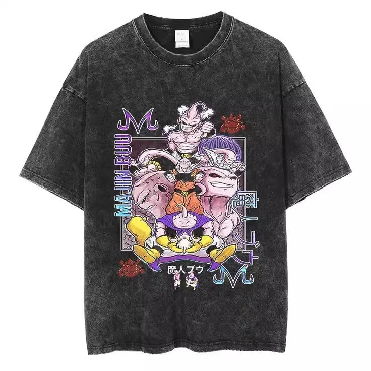 Vintage Washed Dragon Ball Tee – Streetwear Anime T-Shirt