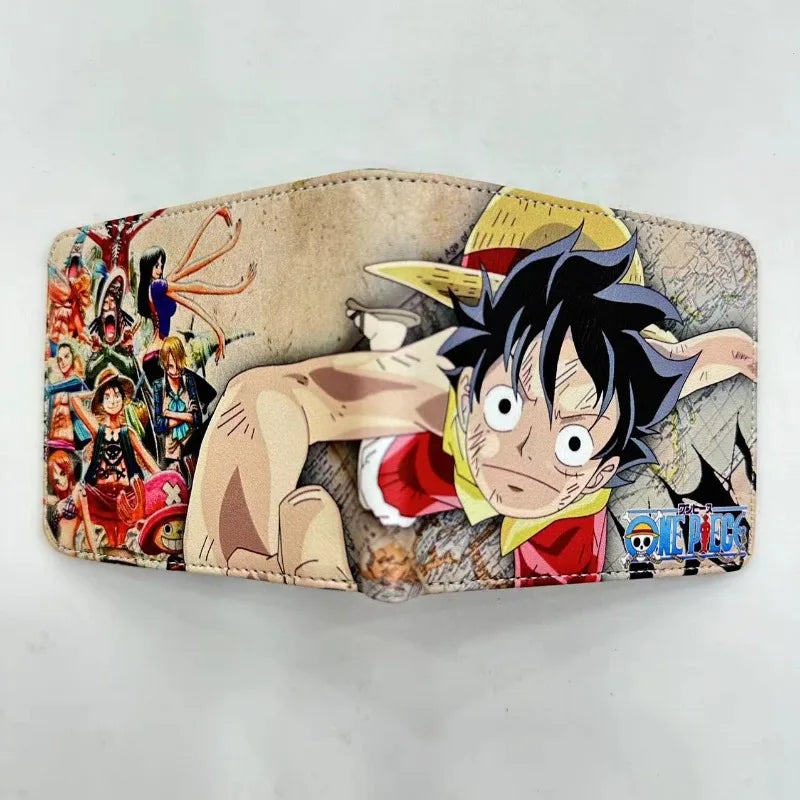 One Piece Peripheral Wallet Color Print Double Layer Folding Multi-card Slot Short PU Waterproof Coin Wallet Card Bag