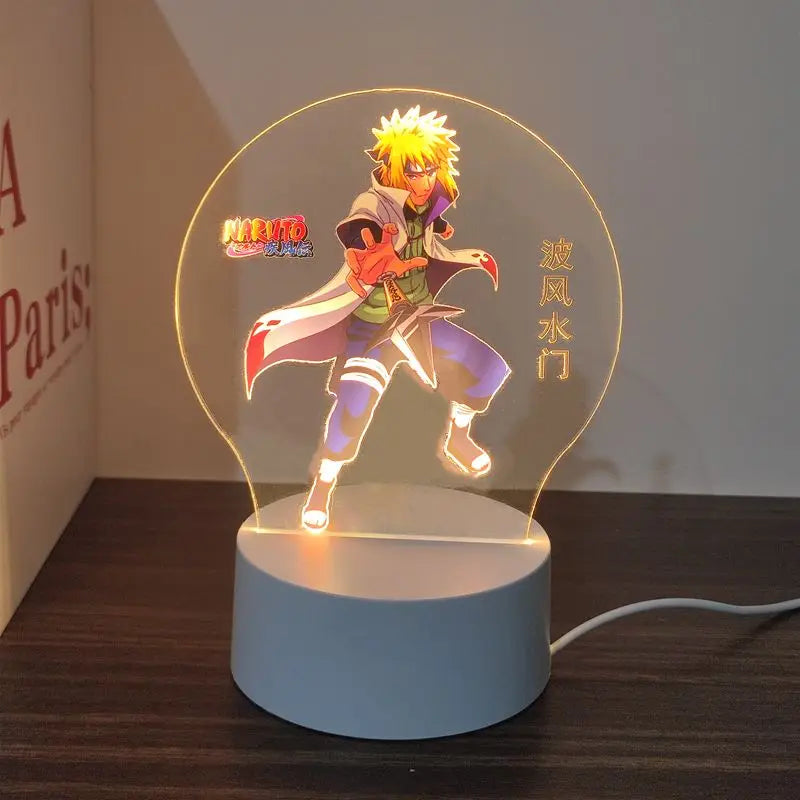 New Animation Naruto anime peripheral light-up stand night light Naruto Sasuke Uchiha Itachi Gaara Kakashi Tsunade holiday gift