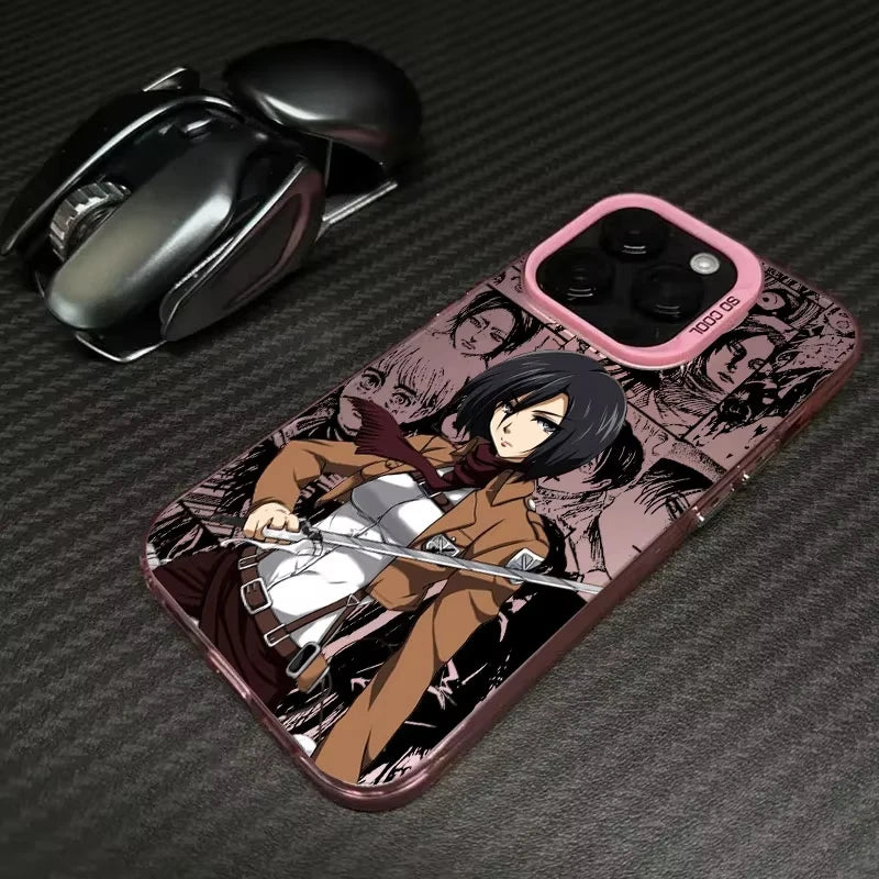 Hot Anime J-Jaegers M-Mikasas Phone Case For Samsung Galaxy A14 A15 5G S21 S22 S23 S24 5G FE Plus Ultra A25 A35 A52 A53 A54 A55