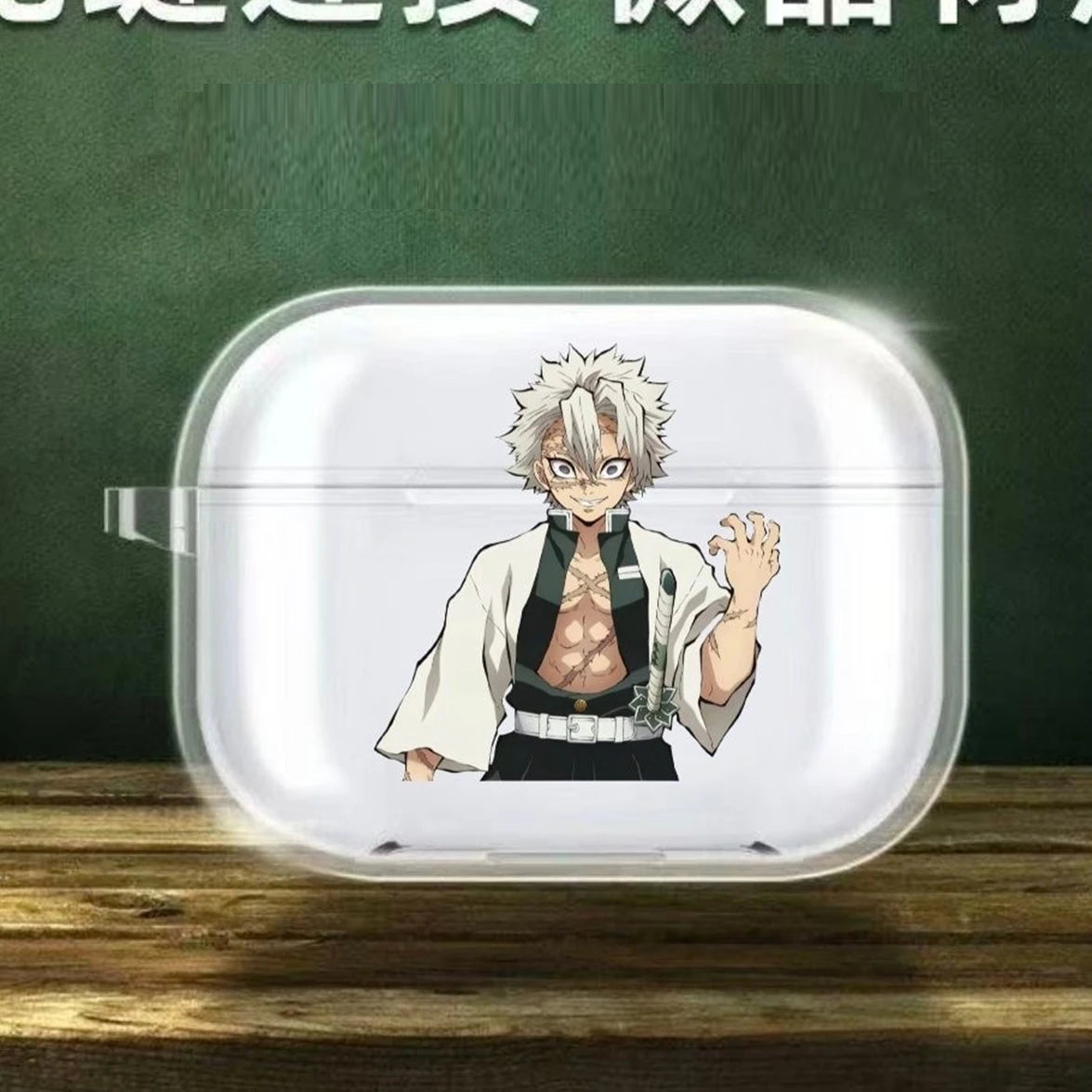 Anime Demon S-Slayer Cool Case Soft silicone TPU Case For AirPods4 Pro 1 2 3 Clear Transparent Bluetooth Earphone Case