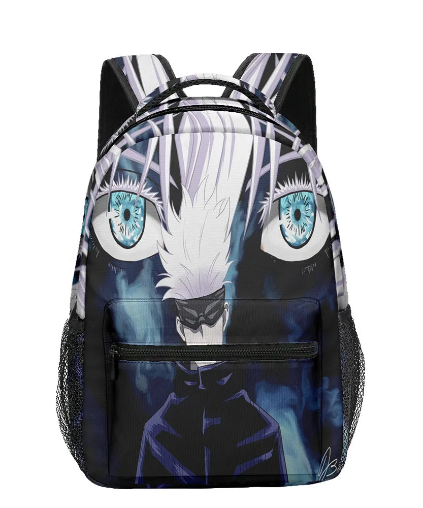 Boy Anime Printed Jujutsu Kaisen Gojo Satoru Backpack Large Capacity Drawstring Bag Student School Bag Travel