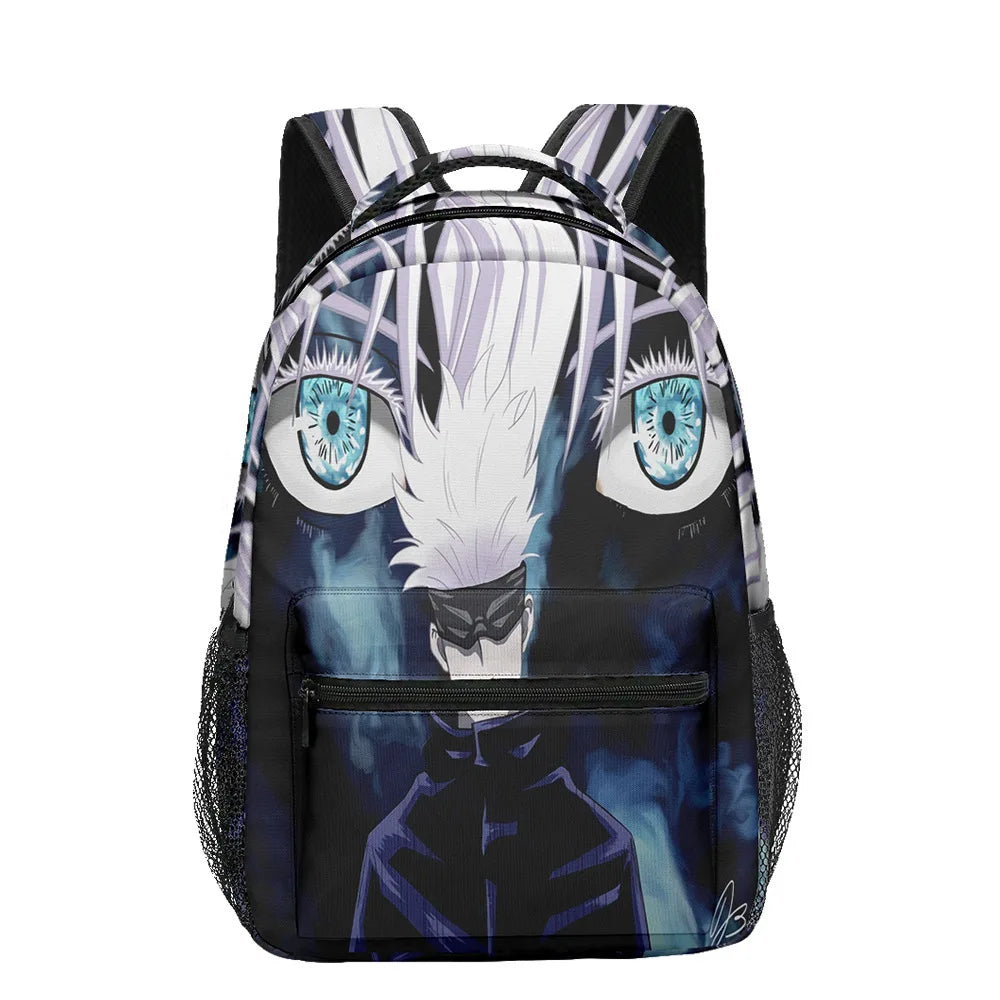 Boy Anime Printed Jujutsu Kaisen Gojo Satoru Backpack Large Capacity Drawstring Bag Student School Bag Travel