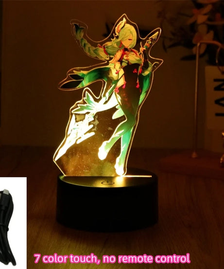Genshin Impact 3D Lamp Anime LED Night Light Decorative Smart Touch dreamcast for Bedroom Home Decoration Valentine's Day Gift