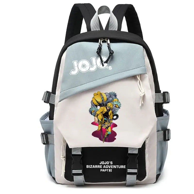 Kujō Jōtarō Anime JoJo's Bizarre Adventure Backpack Student School Bag Canvas Teens Outdoor Travel Backpack Fashion Gift