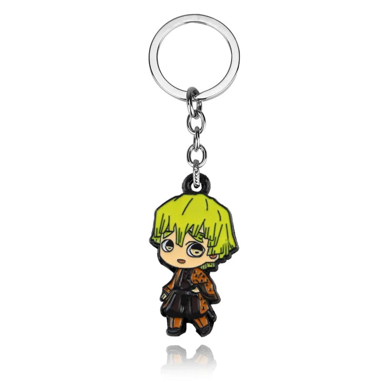Anime Demon Slayer Keychain Kamado Tanjirou Acrylic Fashion Trend Key Ring For Earring For Women Men Gift Decoration Car Jewelry