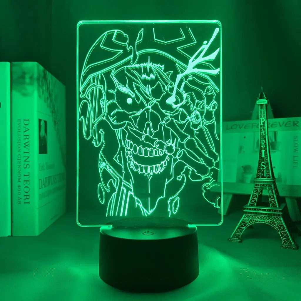 Anime Overlord Acrylic Glowing Stand Albedo Action Figure Led Night Light for Bedroom Decor Gift Nightlight