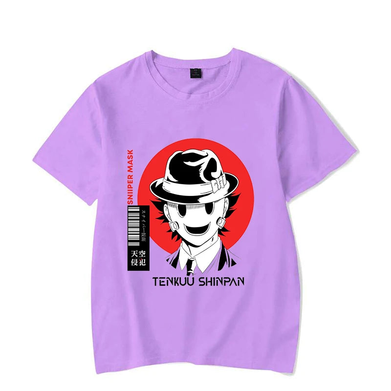 New Anime High-Rise Invasion Printed T-Shirts Women Men Short Sleeve Funny Round Neck Tee Shirt Casual Summer Tops