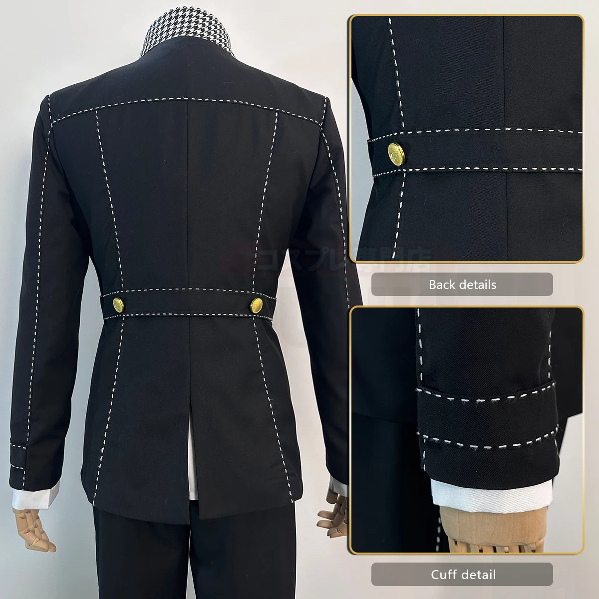 P4 Game Yu Narukami Cosplay Costume Wig School Uniform Embroidery Plaid Collar Suit Pants White Shirt Daily Wear