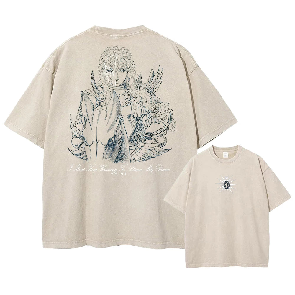 Berserk Anime Vintage Graphic T-Shirt – Harajuku Cotton Tee for Men & Women