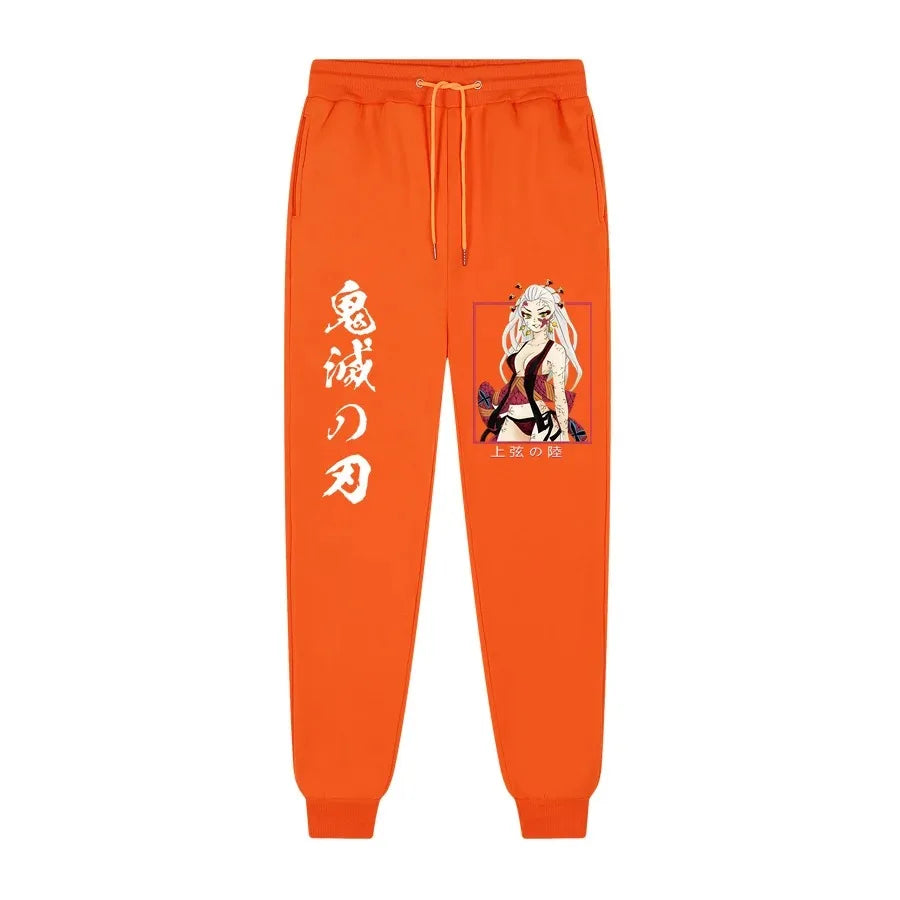 Anime Demon Slayer printed trousers men's comfortable fleece pants jogging men's trousers casual versatile sweatpants S-3XL