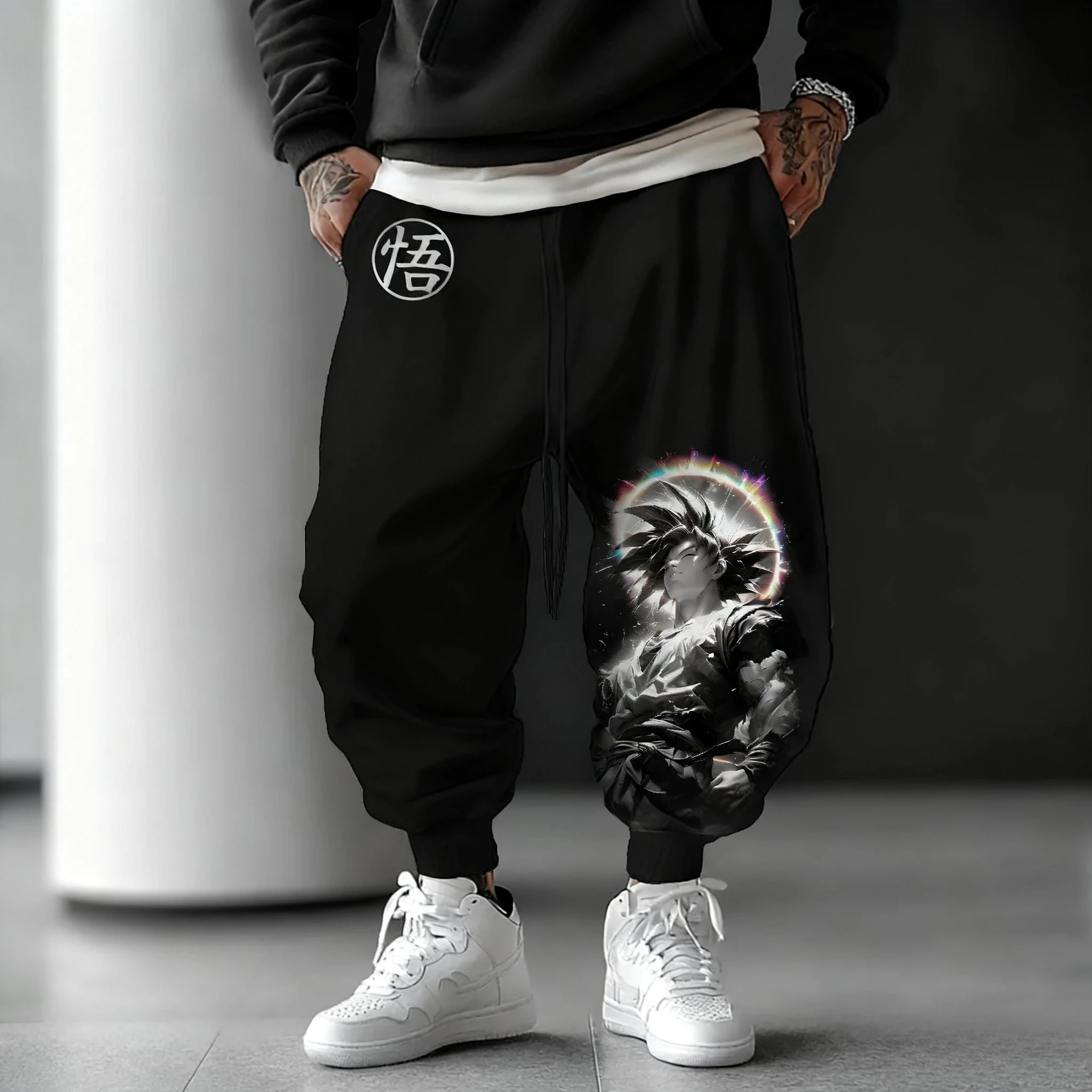 Dragon Ball Anime Sweetpants Men's Autumn/Winter New Original Color Printed Harajuku Loose Casual Sports Pants