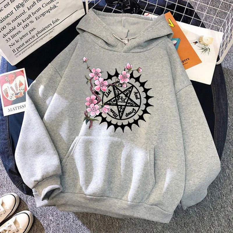 Funny Anime Black Butler Sakura Print Hoodie Fashion Women Men Casual Tops Pullover Hoodies Ladies Sweatshirt