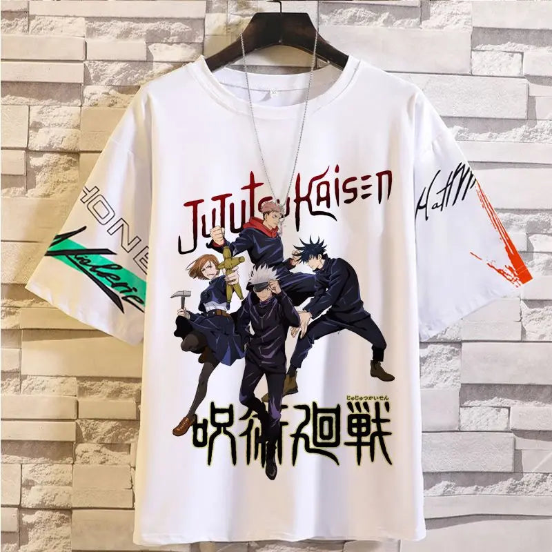 Anime Summer Jujutsu Kaisen T-Shirt Gojo Satoru Clothes Men and Women Fashion T Shirts Short Sleeves Casual Tops birthday gifts