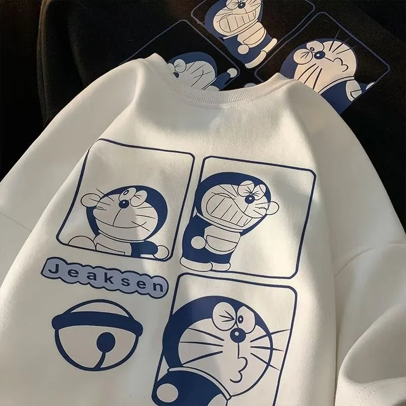 Minimalist Doraemon T-Shirt – Oversized Japanese Style Tee (M–8XL)