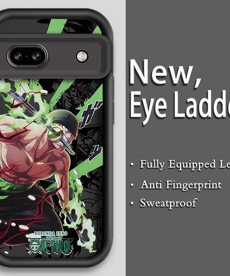 Anime Zoro One Piece Luffy Art Phone Case For Google Pixel 9 8A 8 7 7A Pro XL 5G Eye Ladder Soft TPU Shockproof Cover