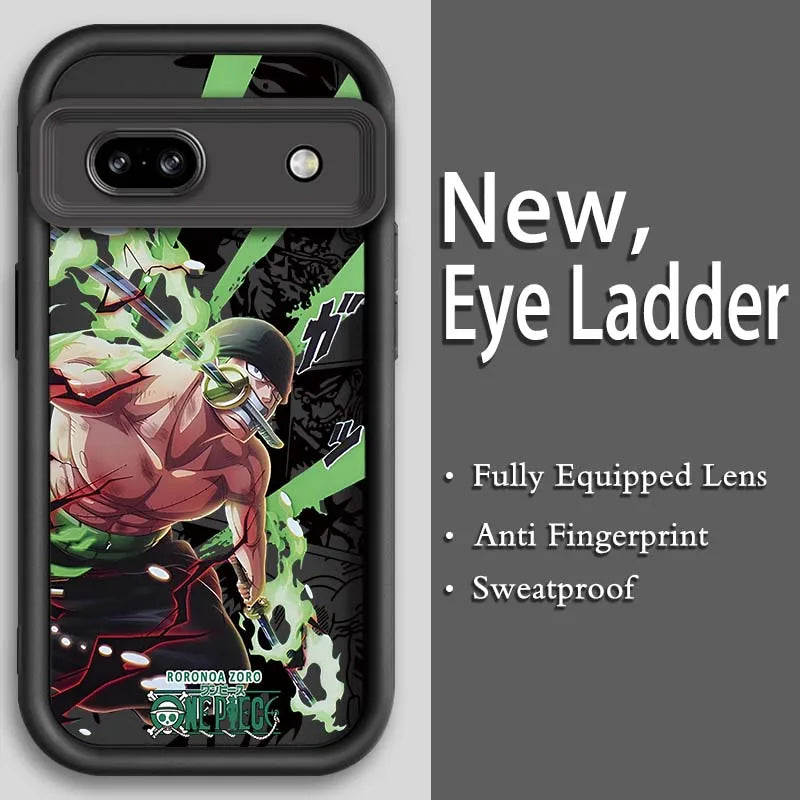 Anime Zoro One Piece Luffy Art Phone Case For Google Pixel 9 8A 8 7 7A Pro XL 5G Eye Ladder Soft TPU Shockproof Cover
