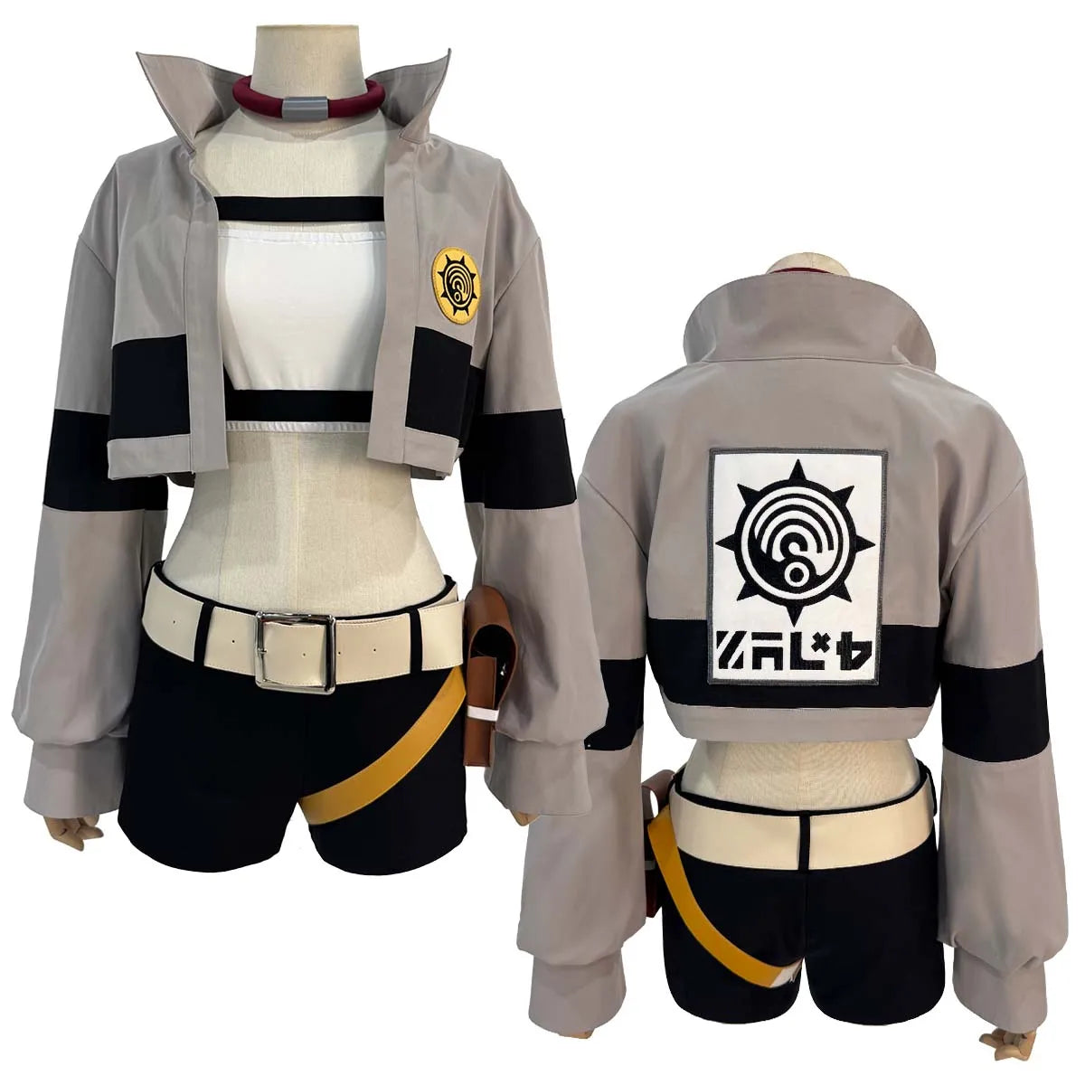 Gachiakuta Anime Riyo Cosplay Costume Convention Halloween Christmas Embroidery Top Vest Short Backpack Waist Bag