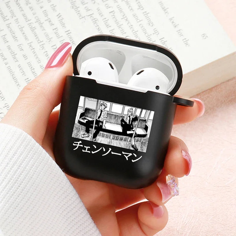Anime Chainsaw Man Airpods Case for Apple Airpods Pro 2 1 2 3 Protective Denji Makima Aki Pochita Airpods Pro Case