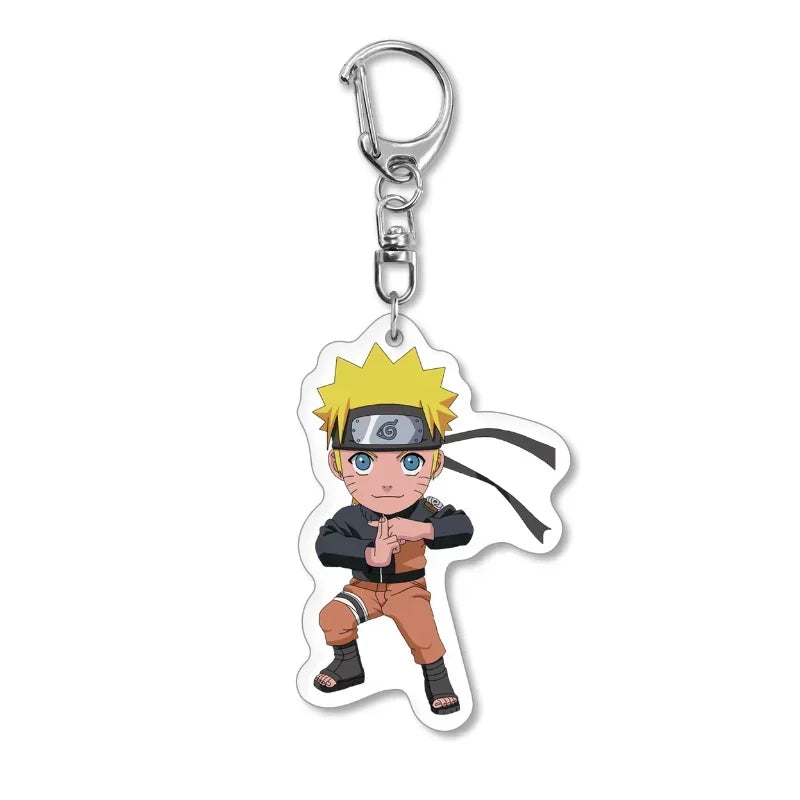 Naruto Keychain Key Accessories Acrylic Key Holder Kakashi Key Chain Ring Jewelry Bag Pendant for Girl Trinket Gift New