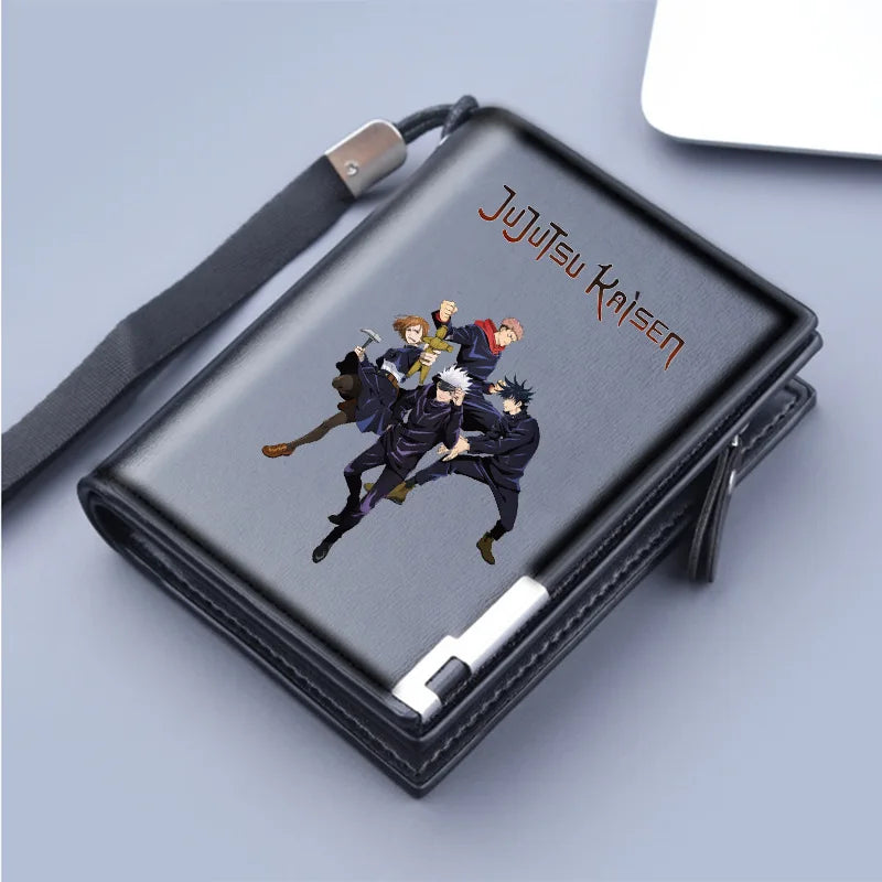 Jujutsu Kaisen Wallet Anime Coin Purse Men Credit Card Holder Boy Student Fashion Short Trifold Money Key Storage Pouch
