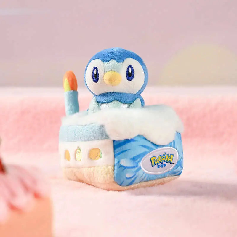 Cute Pokemon Sweet Dream Cake Series Gengar Pikachu Jigglypuff Rowlet Piplup Plush Doll Keychain Bag Pendant Toy Gift