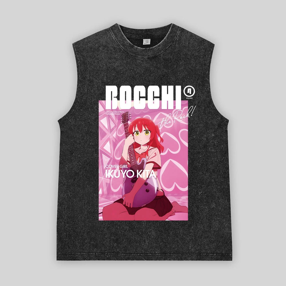 Bocchi the Rock! Oversized Band Vest – Unisex Anime Cotton Tank Top