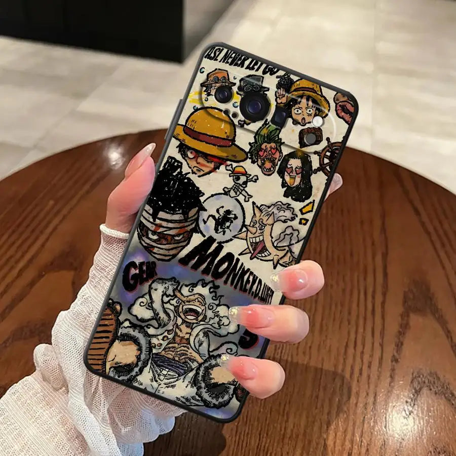 O-One P-Pieces Anime Case for Google Pixel 8a 7 Pro 9 Pro XL 6a 9a 8 Pro 6 Pro 7a Soft Cover