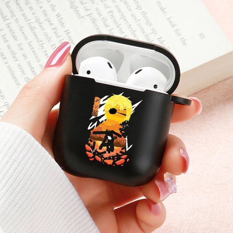 Anime Chainsaw Man Airpods Case for Apple Airpods Pro 2 1 2 3 Protective Denji Makima Aki Pochita Airpods Pro Case