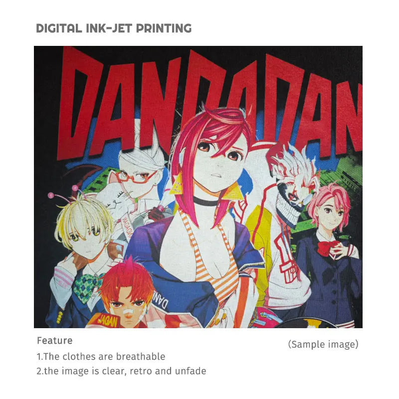 Anime dandadan Hoodies Vintage Washed Dan Da Dan Hooded Sweatshirts Oversize Streetwear Manga Ayase Momo Okarun Hoodie Men Women