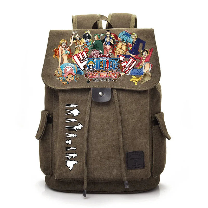 One Piece Anime Backpack Cosplay Luffy Unisex Students School Bag Large Capacity Bookbag Laptop Travel Rucksack Outdoor Bag Gift