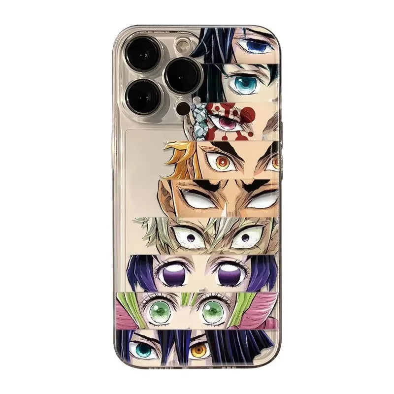 Demon Slayer Clear Case for iPhone 16 15 14 13 12 Mini 11 Pro Max XS X XR 8 7 Plus Washable Shockproof Soft Silicone Cover funda
