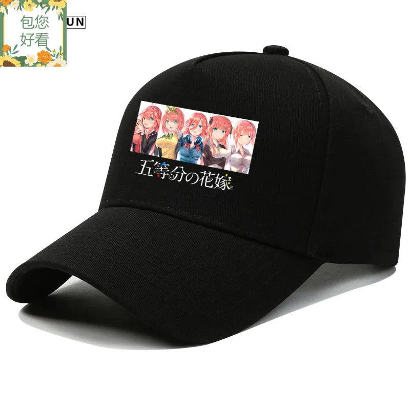 The Quintessential Quintuplets Nakano Ichika Nino Itsuki two-dimensional print hat men's and women's COS baseball cap present
