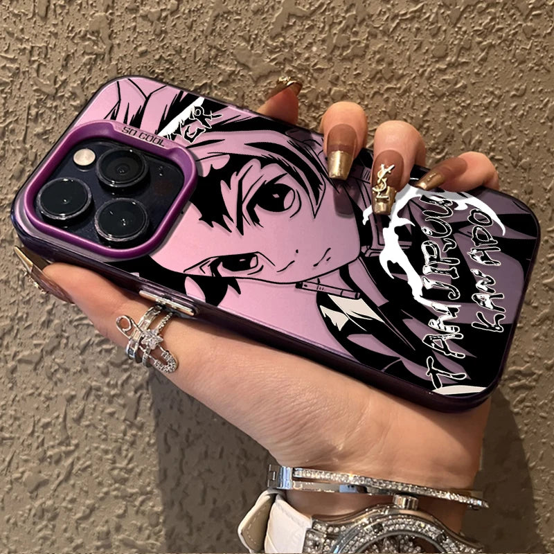 Demon Slayer Matte Shockproof Case – Anime iPhone 7–16 Pro Max SE XR XS