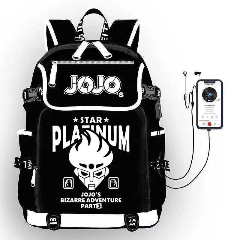 JoJo's Bizarre Adventure Anime Backpack Student School Shoulder Bag Large Capacity Youth Outdoor Travel Backpack Fashion Gift