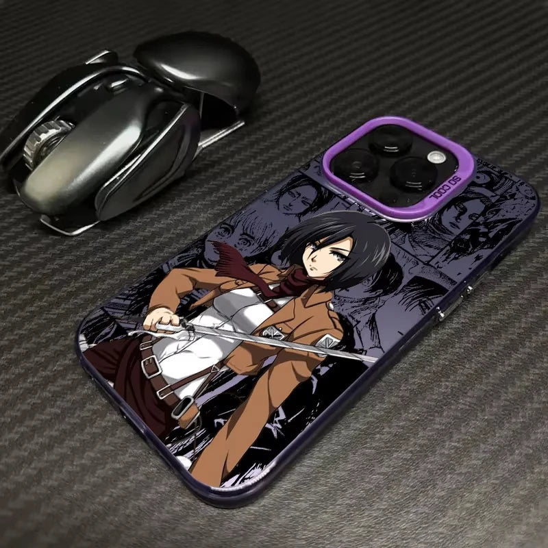 Hot Anime J-Jaegers M-Mikasas Phone Case For Samsung Galaxy A14 A15 5G S21 S22 S23 S24 5G FE Plus Ultra A25 A35 A52 A53 A54 A55