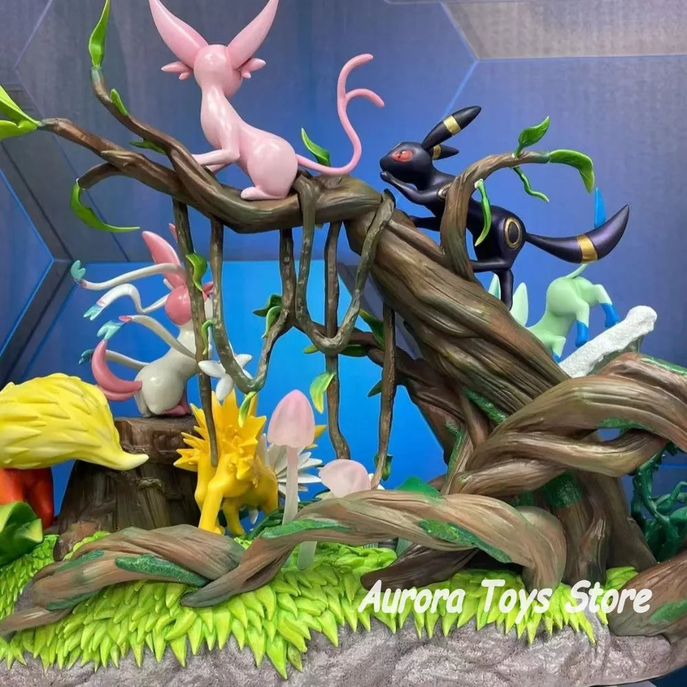 27cm/10.63in Anime Pokemon Figure Eeveelution Action Figure PVC Model Statue Collection Desktop Decoration Toys