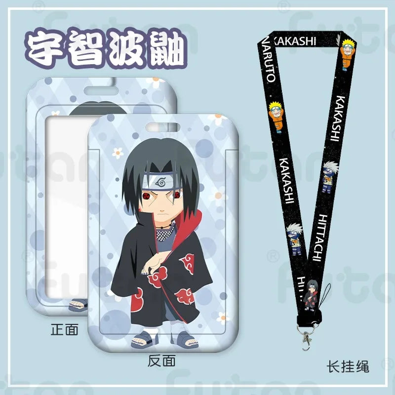 Naruto Kakashi Card Holder Men and Women ID Card Holder Purse Credit CardHolder Business Card Set KeyChain Passport Holder