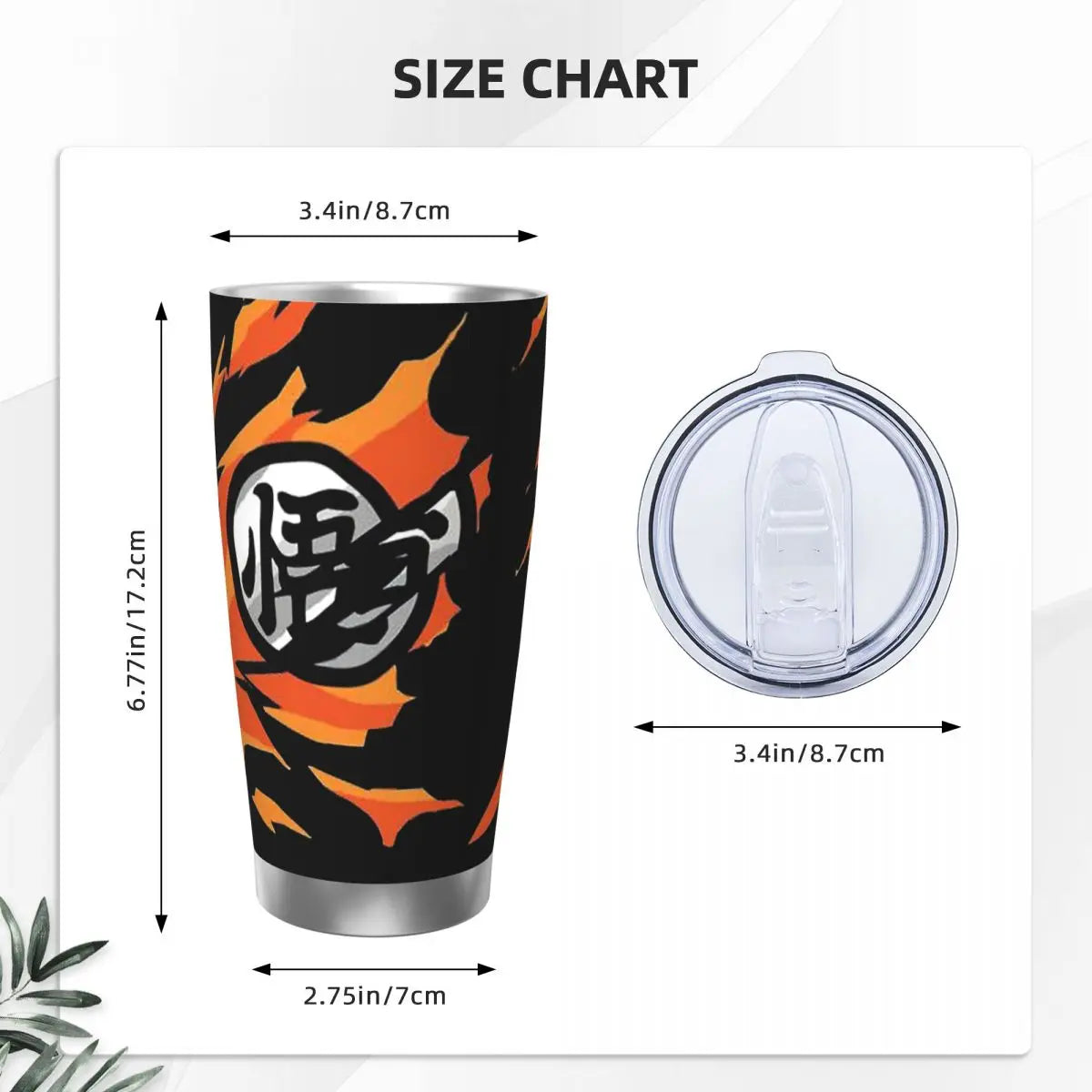 Son Goku & Vegeta DBZ Stainless Steel Tumbler – Double Wall Hot & Cold Cup with Straw