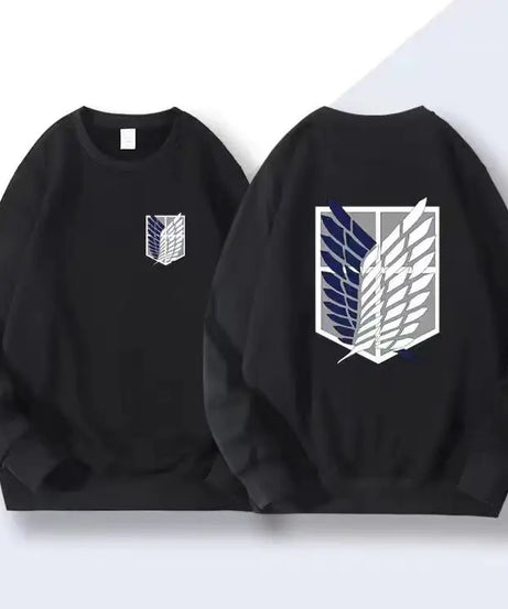 Attack on Titan animation peripheral kawaii new survey corps wings of freedom loose round neck clothes sweatshirt jacket gift