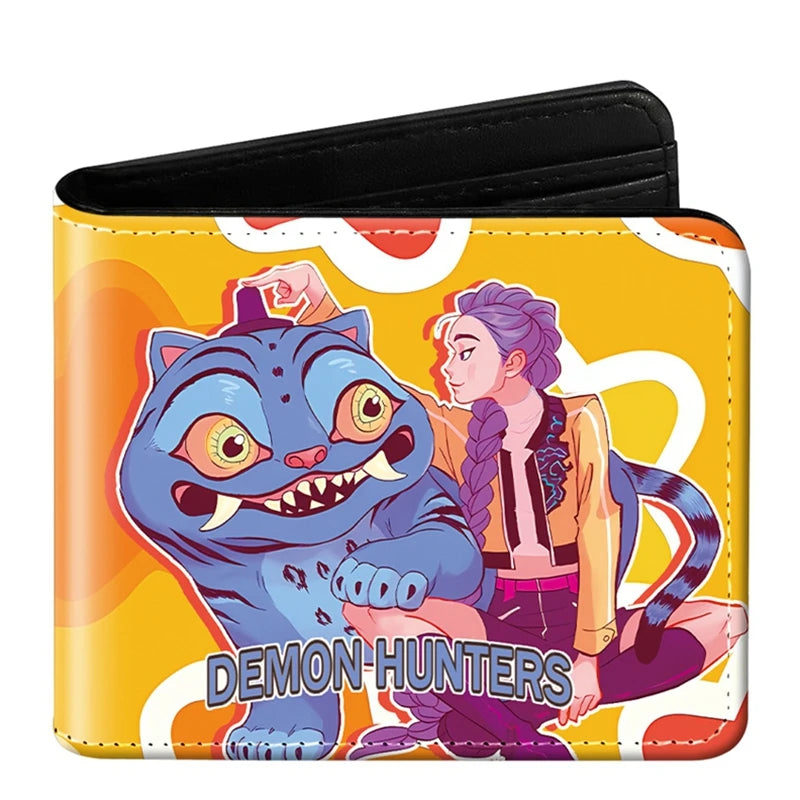 Devil Hunter Pu Anime Print Short Mini Wallet Rumi Mira Zoey Saja Boys Figure Change Storage Bag Birthday Gift
