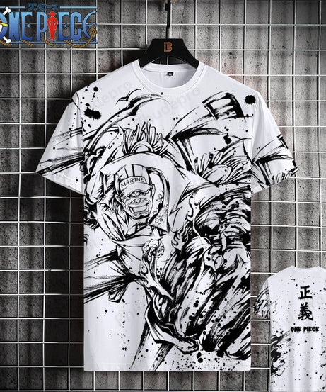 Luffy One Piece 3D Printed T-Shirt – Unisex Summer Anime Tee