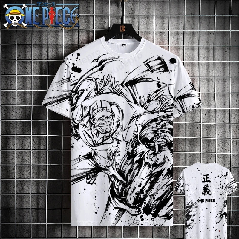 Luffy One Piece 3D Printed T-Shirt – Unisex Summer Anime Tee