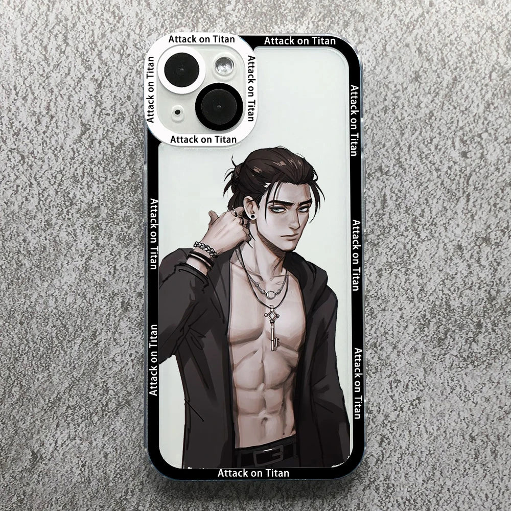 Anime Attack On Titan Phone Case For iPhone 17 16 15 14 13 12 11 Pro Max 17AIR 16Plus Clear Angel eyes Soft Silicone bumper Case