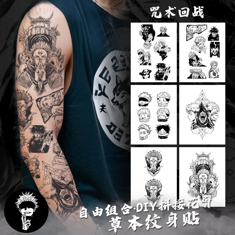 Gojo Satoru Cool Creative Personality Simple High Value Anime Character Waterproof Long Lasting Tattoo Sticker Decoration Gift