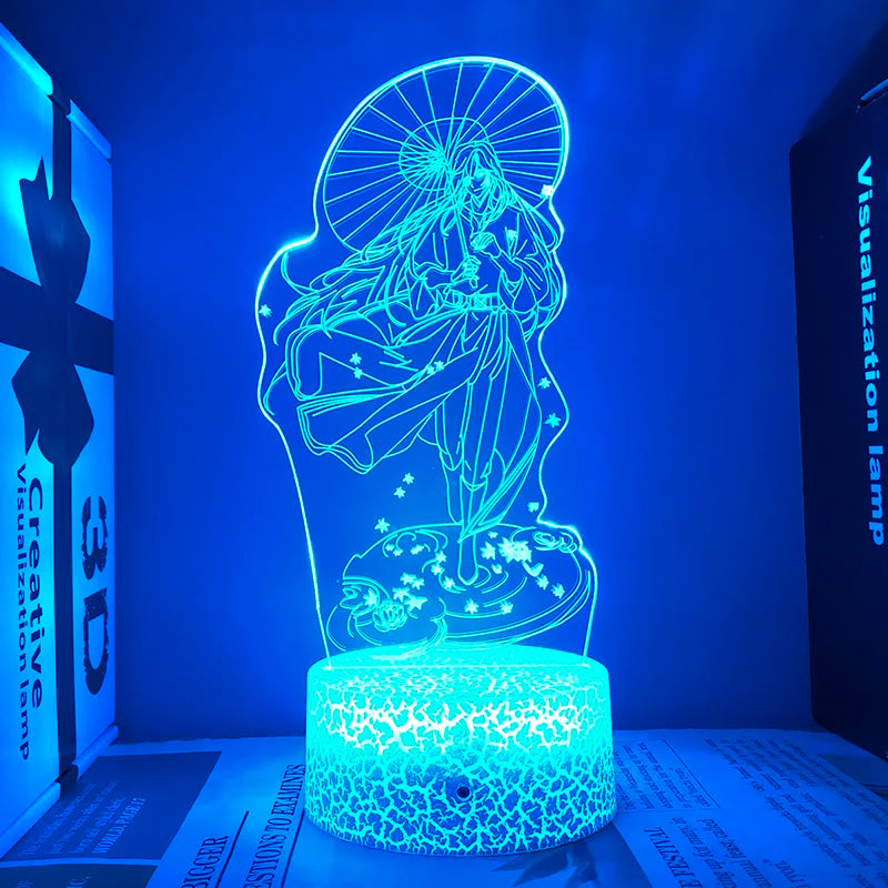 Heaven Official's Blessing Tgcf Hua Cheng Anime Figure Night Lights Manga San Lang Acrylic Stands Led Lamp Bedroom Decor Gift