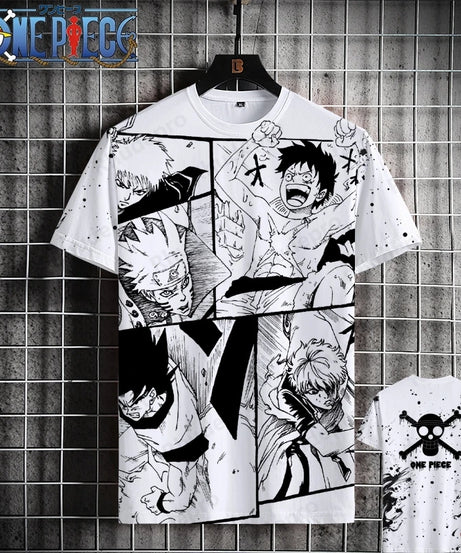 Luffy One Piece 3D Printed T-Shirt – Unisex Summer Anime Tee