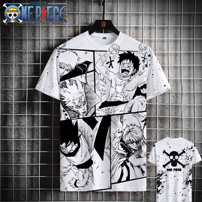 Luffy One Piece 3D Printed T-Shirt – Unisex Summer Anime Tee