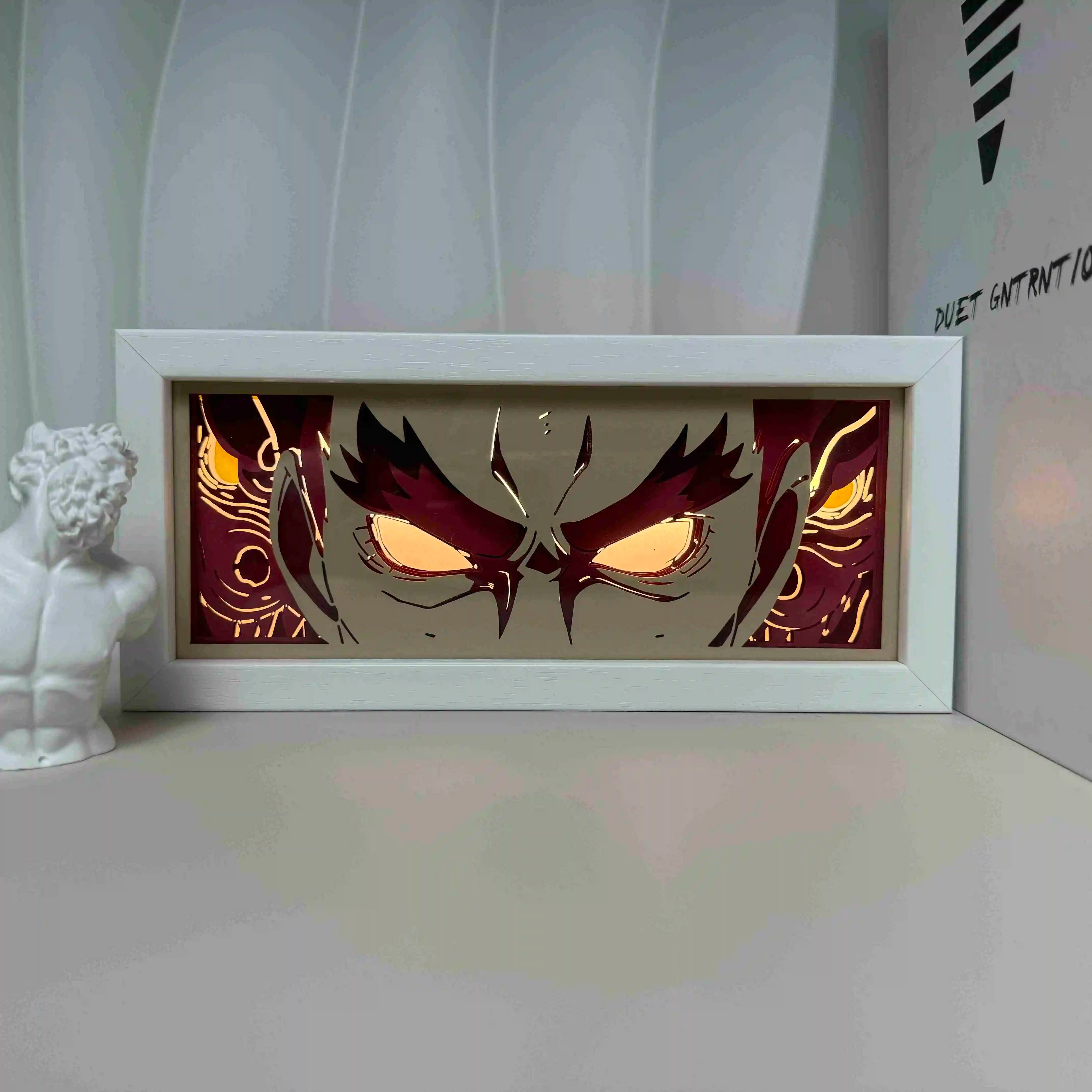 Anime series paper-cut light room bedroom night light atmosphere light remote control colorful light box