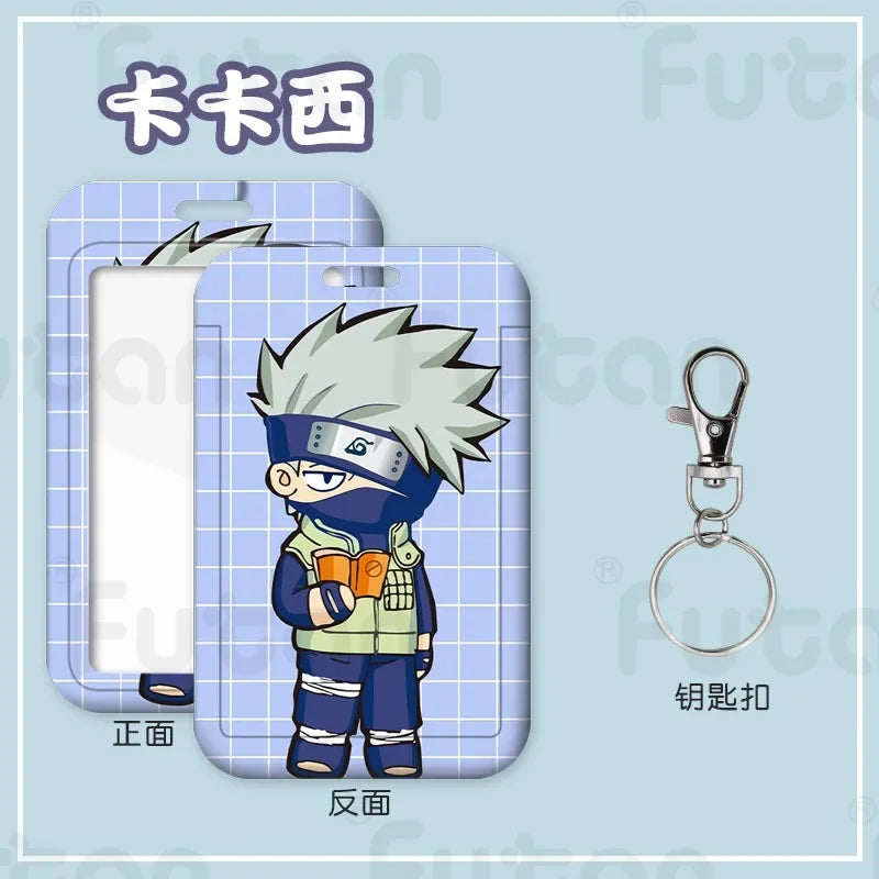 Naruto Kakashi Card Holder Men and Women ID Card Holder Purse Credit CardHolder Business Card Set KeyChain Passport Holder